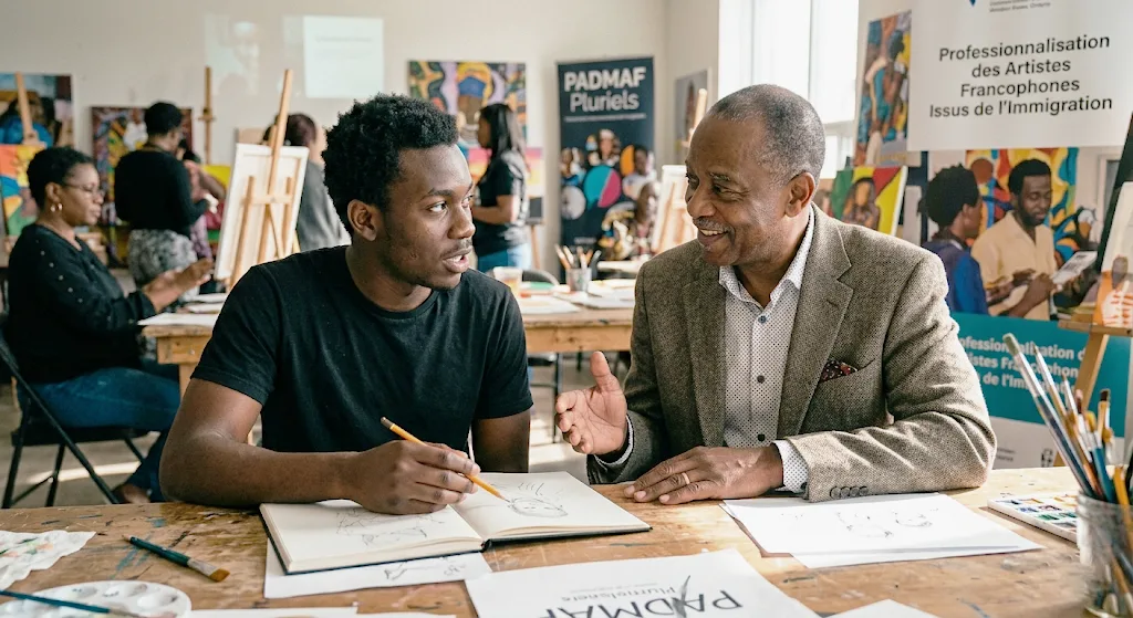 Session de mentorat des artistes par les profesionnels